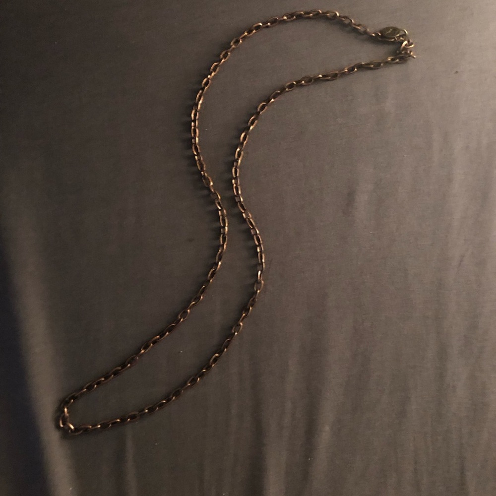 Bronze Chain Long-Line Necklace